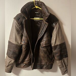 Vintage Rare 90s Rage Color-block Leather Jacket ~Men’s size 40 Medium~Euc!